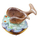 Whale with Baby Limoges Box for Ocean Lovers Porcelain Limoges fish beach ocean French Trinket Box