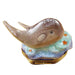 Whale with Baby Limoges Box for Ocean Lovers Porcelain Limoges fish beach ocean French Trinket Box
