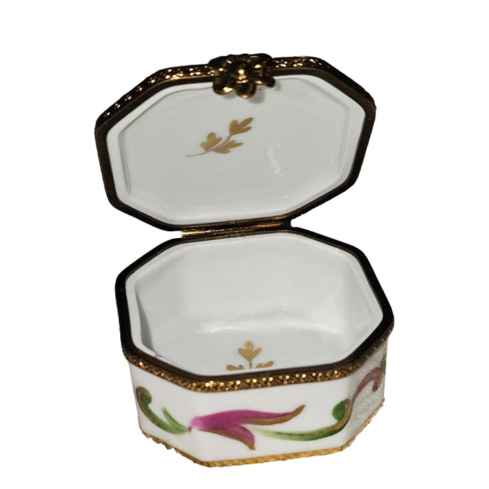 Floral Elegance Limoges Box Porcelain Limoges Shaped French Trinket Box