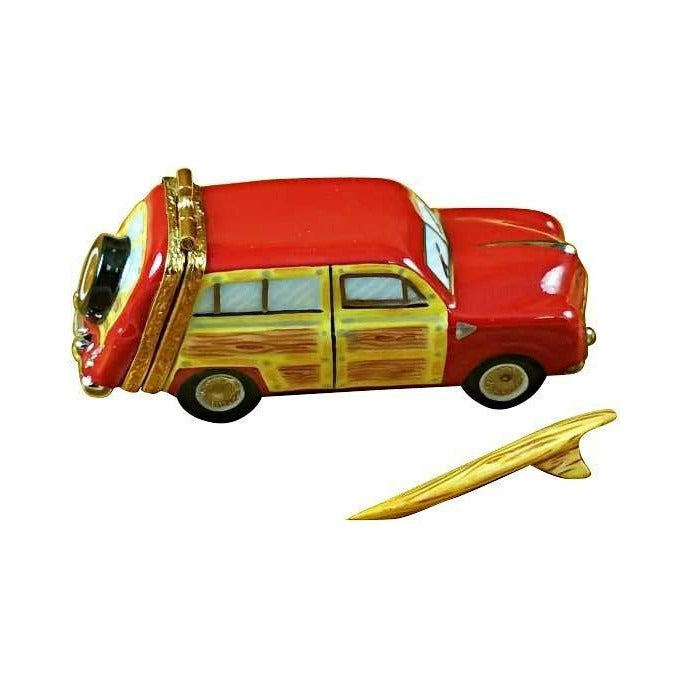 The Woodie with Surf Board, a Limoges keepsake with true French charm