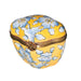 Yellow Scalloped Box for Collectors Porcelain Limoges Shaped French Trinket Box