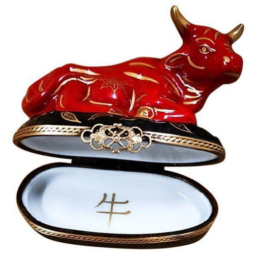 2021 Year of the Ox with Removable Filigree Coin Limoges Box - Limoges Box Boutique