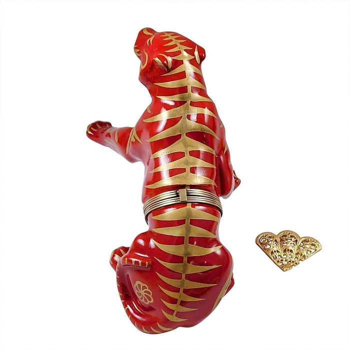 2022 Year Of The Tiger Of with Brass Fan Limoges Box - Limoges Box Boutique