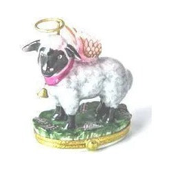 Authentic Artoria Angelic Black Sheep Limoges box, hand-painted in France, from Limoges Boutique