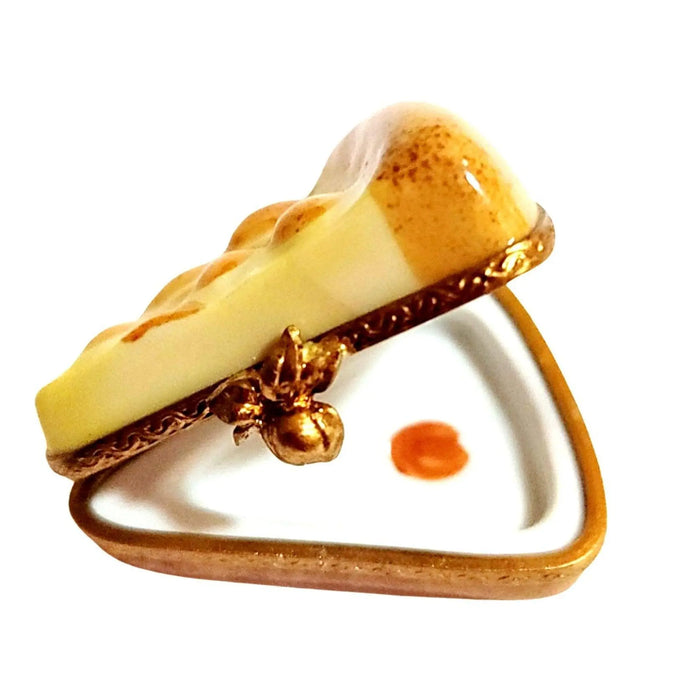 Apricot Flan Box for Collectors Porcelain Limoges Dessert French Trinket Box
