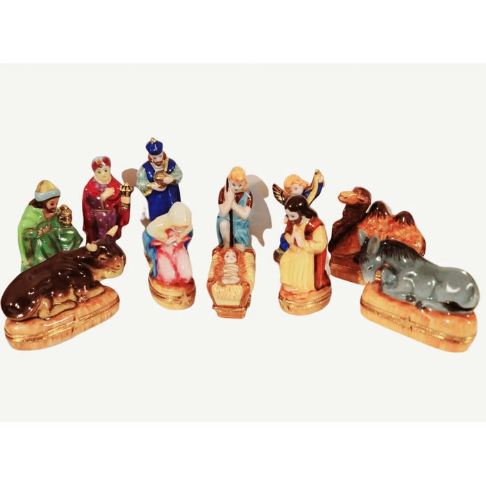 Nativity Set for Holiday Collectors Porcelain Limoges Nativity French Trinket Box