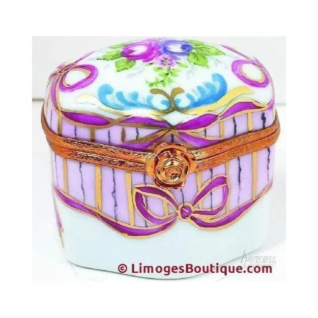 Collectible Odd Shape 4 Perfume Bottles Limoges box with artisan brushwork