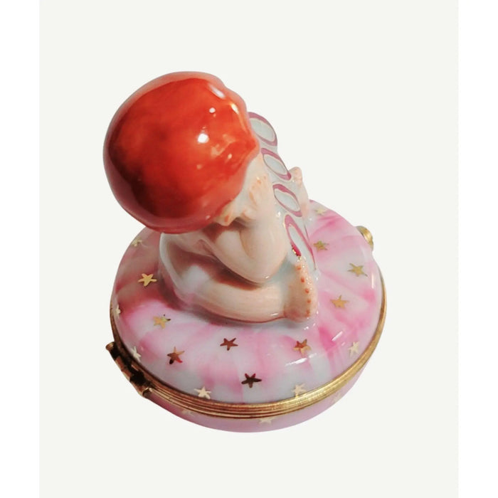 Baby Girl Keepsake Box Porcelain Limoges baby maternity limoges boxes French Trinket Box