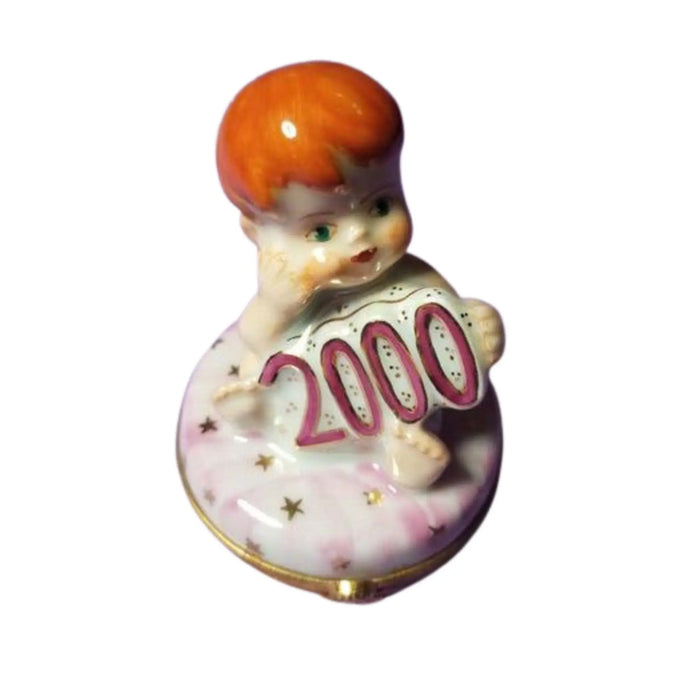 Baby Girl Keepsake Box Porcelain Limoges baby maternity limoges boxes French Trinket Box