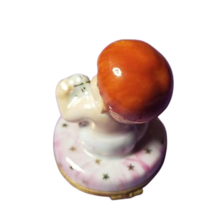 Baby Girl Keepsake Box Porcelain Limoges baby maternity limoges boxes French Trinket Box