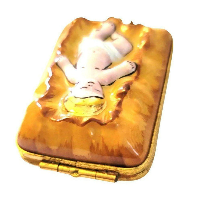 Baby Jesus Keepsake Box Porcelain Limoges nativity French Trinket Box