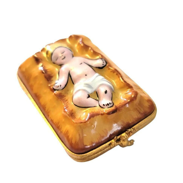 Baby Jesus Keepsake Box Porcelain Limoges nativity French Trinket Box