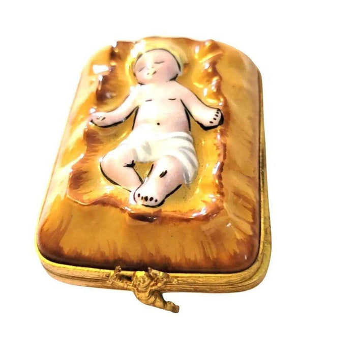 Baby Jesus Keepsake Box Porcelain Limoges nativity French Trinket Box