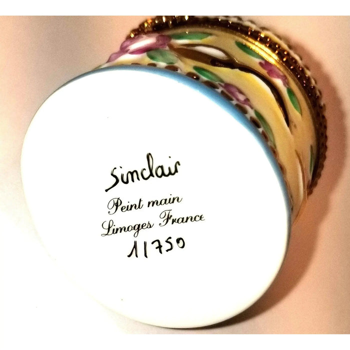 Baby Shoes Keepsake Box for New Parents Porcelain Limoges baby limoges box babies maternity French Trinket Box