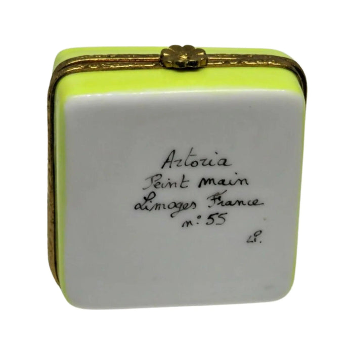 Baby with Blocks for New Parents Porcelain Limoges Babies Figurine French Trinket Box