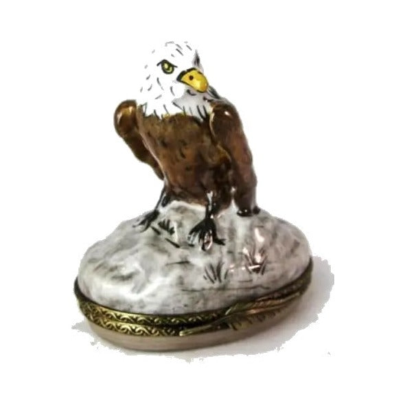 Fine French craftsmanship on the Bald Eagle ! Limoges box, painted by hand