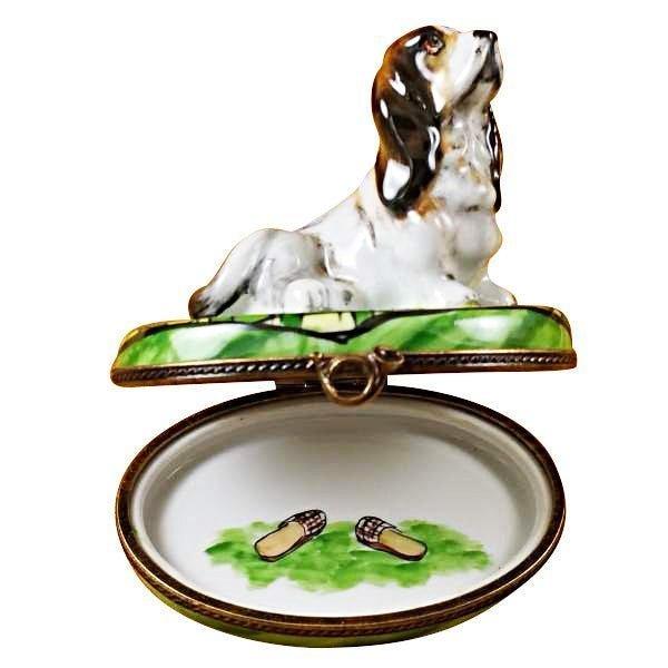 Basset Hound Limoges Box for Dog Lovers Porcelain Limoges dog French Trinket Box