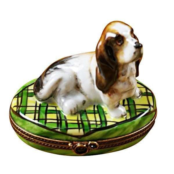 Basset Hound Limoges Box for Dog Lovers Porcelain Limoges dog French Trinket Box