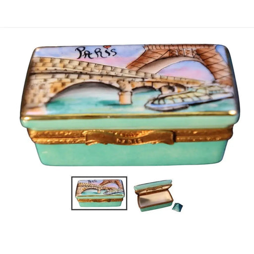 Bateau Mouche Limoges Box for Art Collectors Porcelain Limoges France French Trinket Box