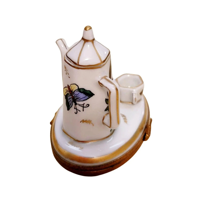 Birds White Limoges Tea Set for Collectors Porcelain Limoges China French Trinket Box