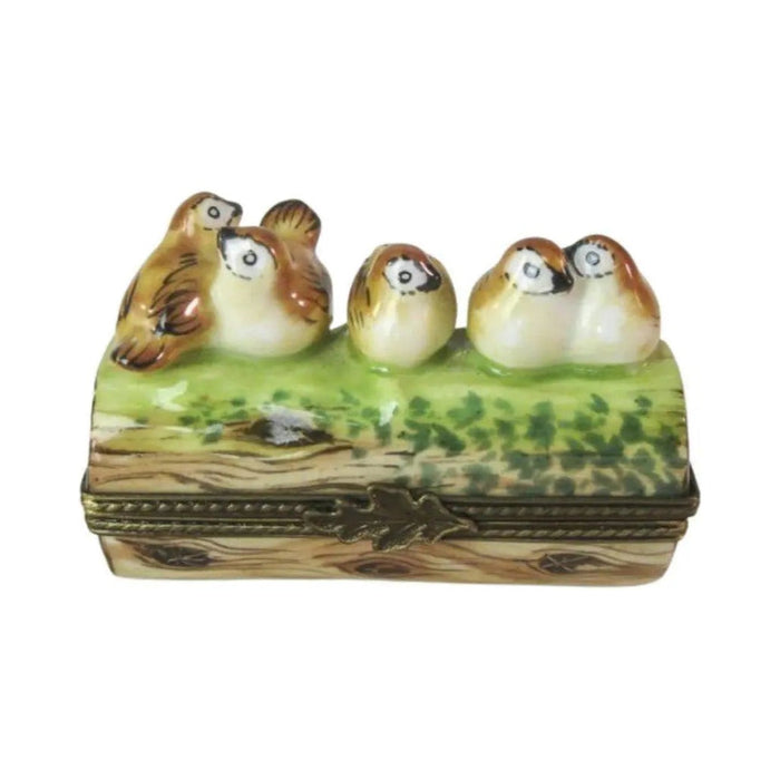 Artisan-painted Birds on a Brance Limoges box from France, a cherished collectible