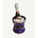 Blue Champagne Bucket Elegance for Celebrations Porcelain Limoges wine French Trinket Box