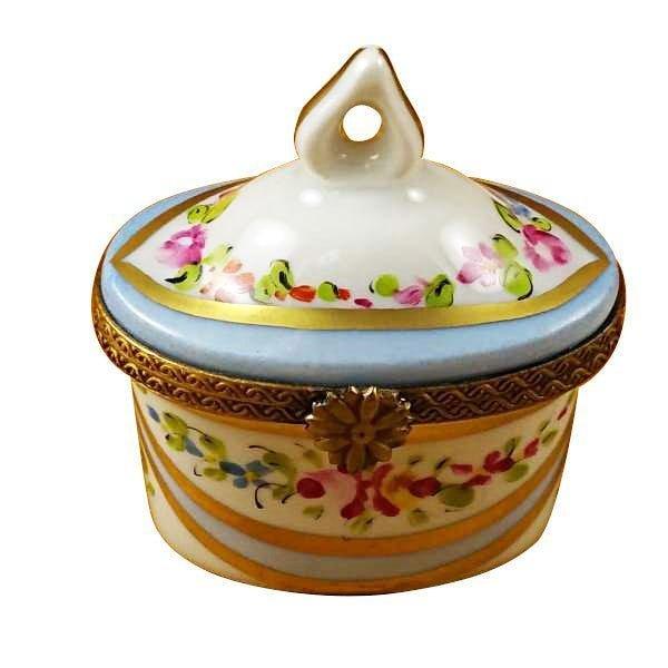 Blue Crown Limoges Box for Collectors Porcelain Limoges shaped French Trinket Box