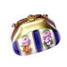 Blue Floral Purse Box for Collectors Porcelain Limoges purse Decal limoges box bags ladies French Trinket Box