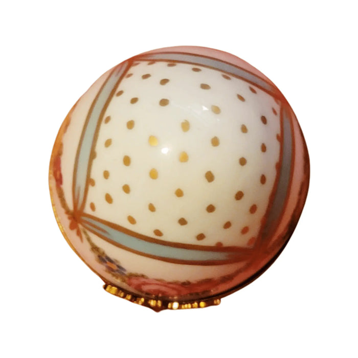 Blue Ribbon Easter Egg Box Porcelain Limoges Egg Limoges Boxes traditional Easter French Trinket Box