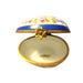 Blue Striped Egg for Elegant Decor Porcelain Limoges Limoges Imports Limoges Boxes eggs egg Easter French Trinket Box
