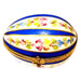 Blue Striped Egg for Elegant Decor Porcelain Limoges Limoges Imports Limoges Boxes eggs egg Easter French Trinket Box