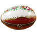 Burgundy Egg Limoges Box for Collectors Porcelain Limoges egg French Trinket Box