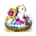 Artisan-painted Cat 2 Bonnet Limoges box from France, a cherished collectible