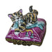 Gift idea for someone who loves France: Cat on Pink Pillow Limoges box