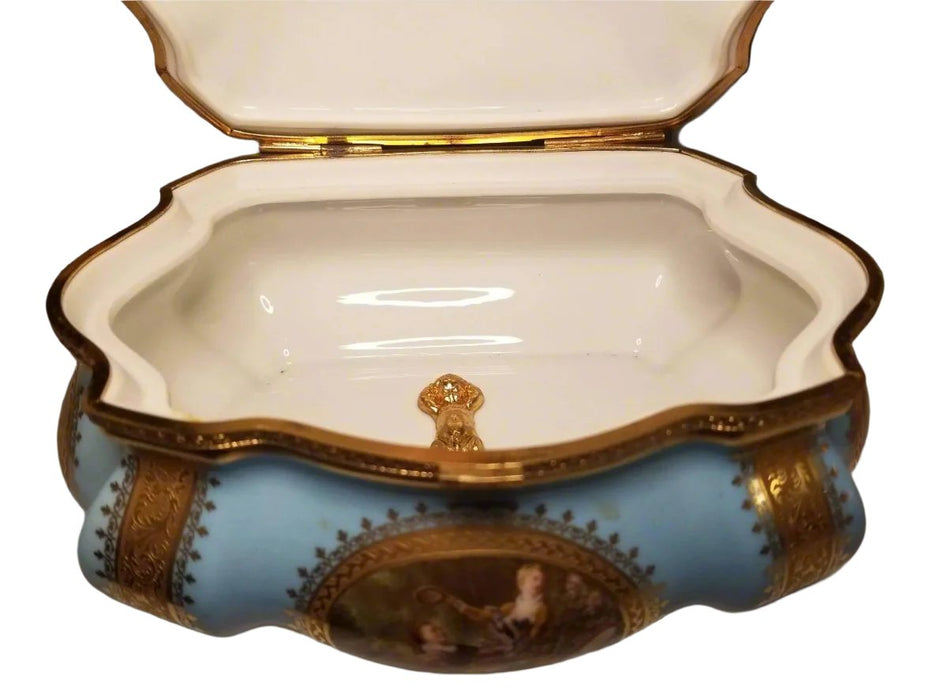 Chantilly Jewelry Box for Elegance Porcelain Limoges jewelry traditional French Trinket Box