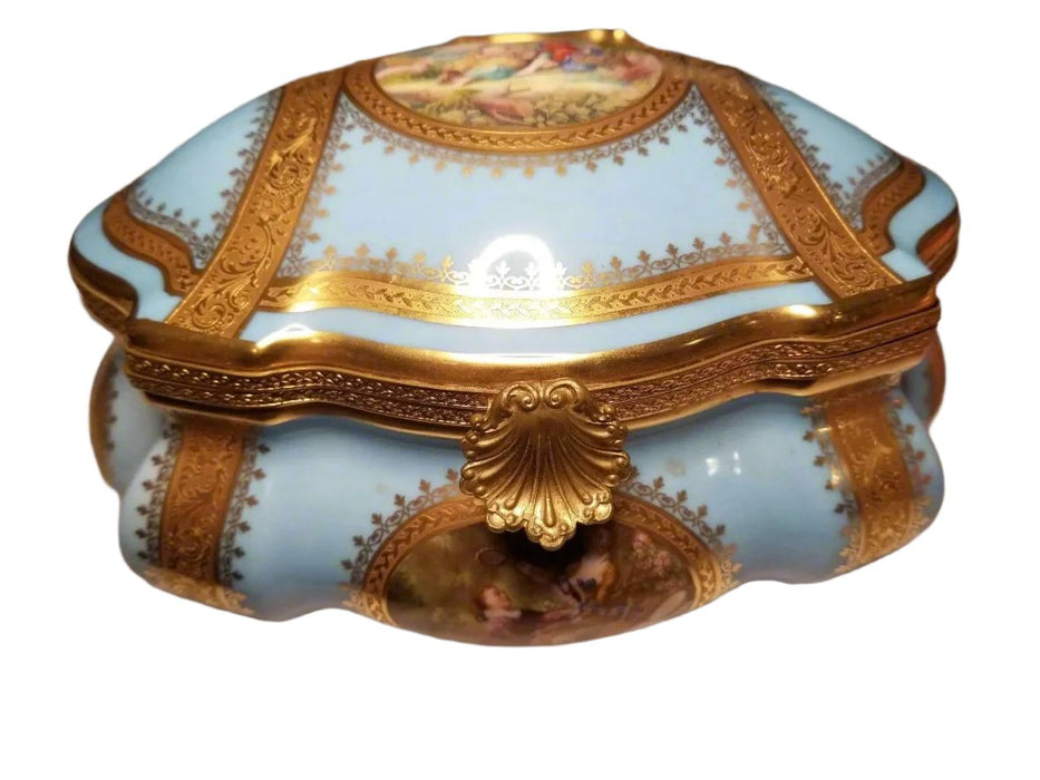Chantilly Jewelry Box for Elegance Porcelain Limoges jewelry traditional French Trinket Box