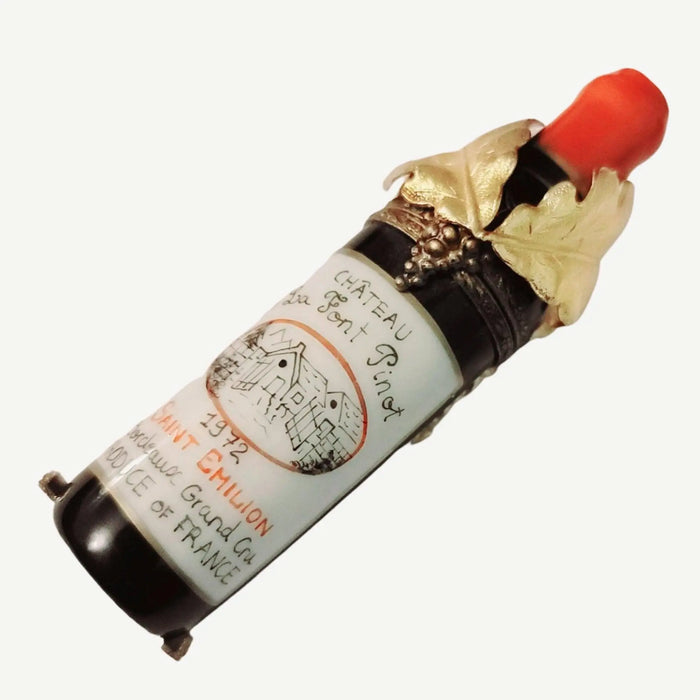 Chateau St Emilion Limoges Box for Wine Lovers Porcelain Limoges Wine Spirits French Trinket Box