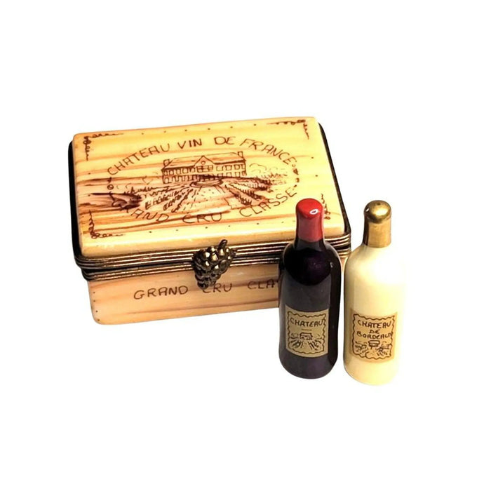 Chateau Wine Taster Box for Elegant Gatherings Porcelain Limoges Wine Spirits French Trinket Box