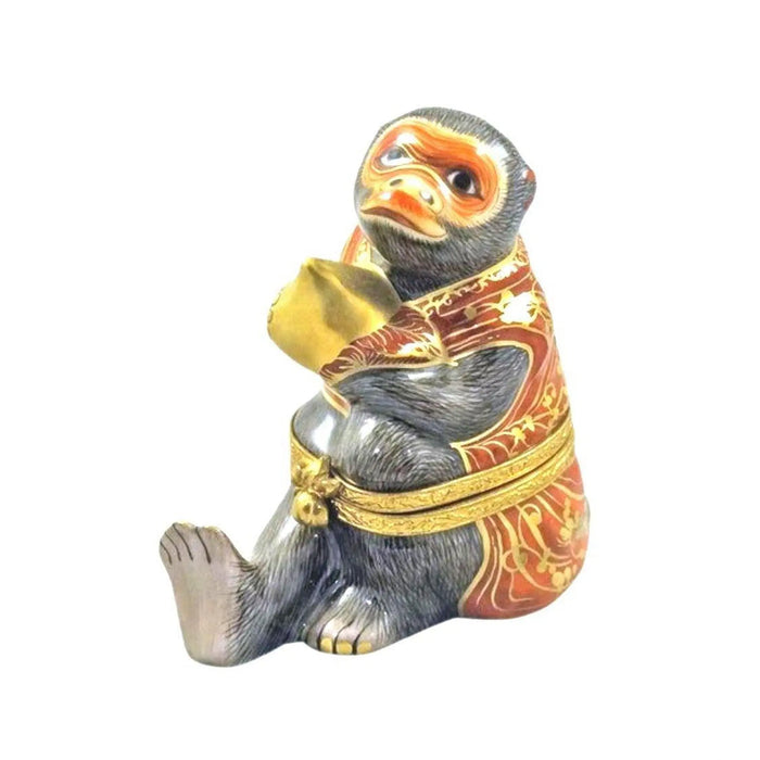 Chinese Imperial Monkey Decor for Collectors Porcelain Limoges Wild Animals World Travel French Trinket Box