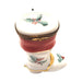 Hand-painted Christmas Boot with Mistletoe Limoges box, French artistry for lovers of fine art
