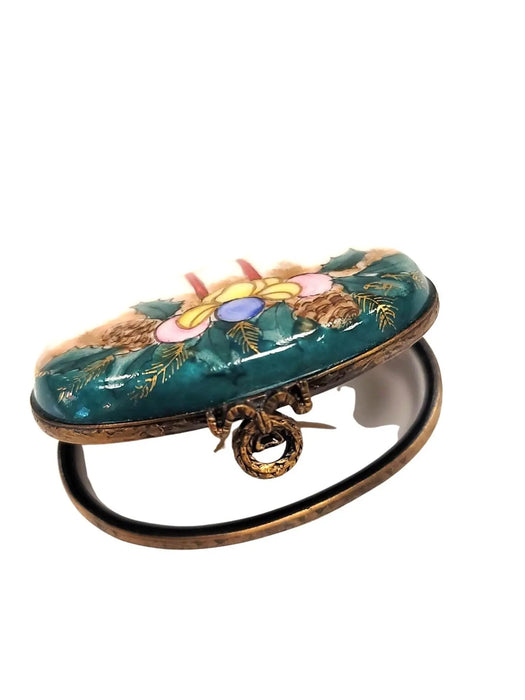 Christmas Mistletoe Limoges Box Porcelain Limoges xmas French Trinket Box