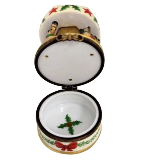 Christmas Carousel Treasure for Holiday Celebrations Porcelain Limoges Carnival xmas French Trinket Box