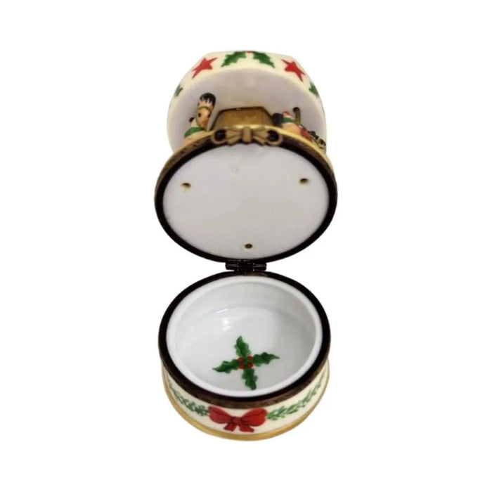The painter's artistry shows on this Christmas MerryGoRound Carousel Limoges box
