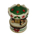 Every brushstroke by hand on the Christmas MerryGoRound Carousel Limoges box from France