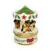 Christmas MerryGoRound Carousel Limoges box painted by hand in Limoges, France, a gift to treasure