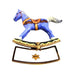Christmas Sheriff Horse Decor Porcelain Limoges xmas baby horse French Trinket Box