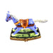 Collectible Christmas Rocking Horse Sheriff Limoges box with artisan brushwork