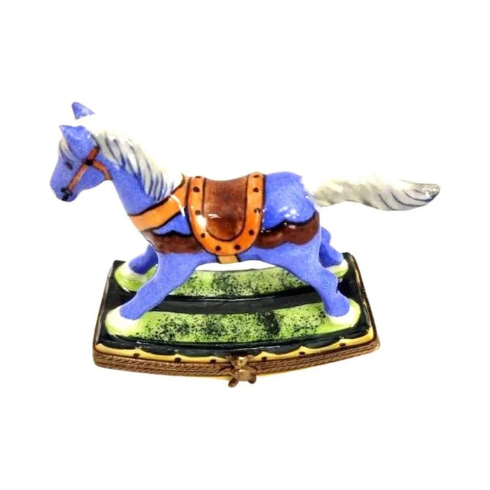 Christmas Rocking Horse Sheriff Limoges box, an heirloom-quality piece for collectors