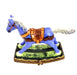 Christmas Sheriff Horse Decor Porcelain Limoges xmas baby horse French Trinket Box