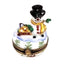 Christmas Snowman Box for Holiday Cheer Porcelain Limoges snowman French Trinket Box